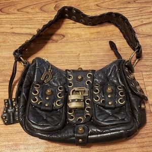 Betsey Johnson vintage leather studded handbag